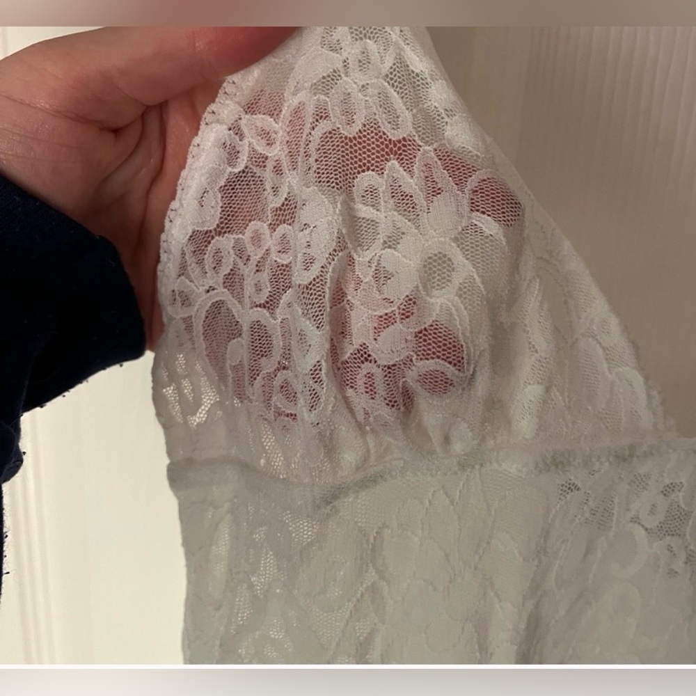 Vintage Victoria Secret All White Lace Slip Dress - Picture 4 of 5